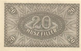 1920. 20f (2x) színvariánsok, elcsúszott alapnyomat T:I + 50f (5x) alapnyomat elcsúszásokkal T:I,I- ...