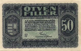 1920. 20f (2x) színvariánsok, elcsúszott alapnyomat T:I + 50f (5x) alapnyomat elcsúszásokkal T:I,I- ...