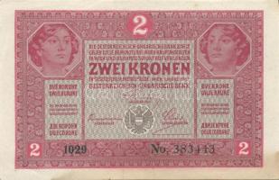 1902. 1000K piros "Deutschösterreich" fny-sal (1x) T:II+, 1917. 2K (2x) T:I-, 1920. 1K (1x...