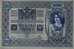 1902. 1000K piros "Deutschösterreich" fny-sal (1x) T:II+, 1917. 2K (2x) T:I-, 1920. 1K (1x...
