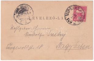 1902 Nagyselyk, Nagy-Selyk, Marktschelken, Seica Mare; vasútállomás, templom / railway station, chur...