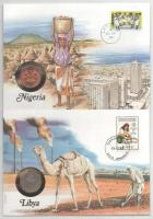 5db-os érmés boríték tétel, mind különféle és német nyelvű tájékoztatóval, benne: Lesotho, Pakisztán...