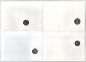 4db-os érmés boríték tétel, mind különféle, közte 1db német nyelvű tájékoztatóval, benne: Jemen, Dán...