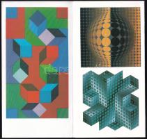 Vasarely szerigráfiák. Bp., 1989, Vasarely Múzeum. Gazdag színes képanyaggal, Victor Vasarely szitan...