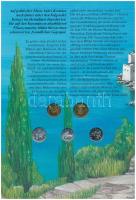 Horvátország 1995-1999. 1l-20l (5xklf) forgalmi összeállítás díszlapon, német nyelvű tájékoztatóval ...