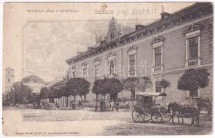 1903 Nagykároly, Carei; Széchenyi utca, Városháza. Csókás László kiadása / street view, town hall (fa)