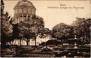 1917 Braila, Oeffentliche Anlagen mit Wasserturm / water tower