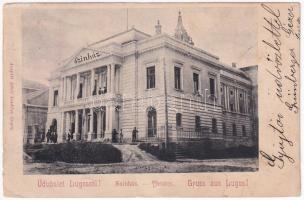 1900 Lugos, Lugoj; Színház. Auspitz Adolf kiadása / Theater / theatre (vágott / cut)