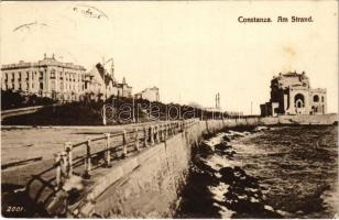 1918 Constanta, Constanza; Am Strand / beach. "Deutsche Feldpost" (EK)