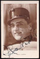 Harry Liedtke (1882-1945) német színész aláírása egy őt ábrázoló képeslapon, 13,5x9 cm