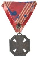 1916. "Károly-csapatkereszt" Zn kitüntetés mellszalagon, peremén "W8A" gyártói j...