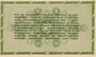 1946. 50.000AP barnásfehér vízjeles papíron, sorozat- és sorszám nélkül, vízjel talpa jobbra áll, de...