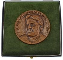1967. Soltz Vilmos 1833-1901 / Országos Magyar Bányászati és Kohászati Egyesület ezüstpatinázott bronz emlékérem eredeti dísztokban (70mm) T:UNC