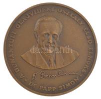1991. Dr. Papp Simon - A dunántúli olajvidéki osztály első elnöke / OMBKE - Kőolaj-, Földgáz és Vízbányászati Szakosztály 1941-1991 bronz emlékérem eredeti tokban (42,5mm) T:UNC