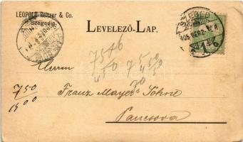 1905 Szeged, Reitzer Lipót zsidó kereskedő áruinak és üzletének korai reklámlapja. Judaika / Leopold...