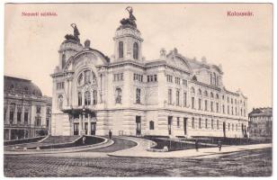 Kolozsvár, Cluj; Nemzeti színház. Schuster Emil kiadása / theatre (EK)