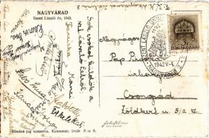 Nagyvárad, Oradea; Szent László év 1942 + "Szent László Ünnep Hét Nagyváradon 1492-1942" S...