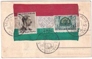 1940 Szilágysomlyó, Simleu Silvaniei; M. kir. állami főgimázium. Hátoldalon magyar zászlós szalag és...