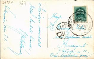 1940 Kolozsvár, Cluj; Mátyás király tér, bevonulás / entry of the Hungarian troops. photo + "19...