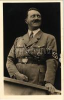 Adolf Hitler, swastika. NSDAP German Nazi Party propaganda. Dr. T. V. Lpz. Foto Grimm + "Wiener Frühjahrsmesse 1941 Wien" So. Stpl.