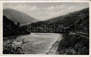 1941 Nagybocskó, Bocicoiu Mare, Velikij Bicskiv, Velykyy Bychkiv (Máramaros); Tisa mezi V. Bockovem a Trebusanemy / vasútvonal, Tisza / railway line, riverside (EK)