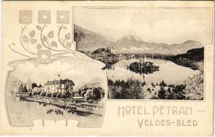 1908 Bled, Veldes; Hotel Petran. Art Nouveau, floral (EK)
