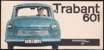 1964 Trabant 601, kihajtható, képekkel illusztrált, magyar nyelvű ismertető prospektus. VEB Sachsenring - Automobilwerke Zwickau, DDR. Jó állapotban, 28,5x20 cm