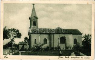 1943 Ács, Római katolikus templom és iskola (EK)