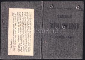 1918-1919 Budapesti közúti vaspálya társaság fényképes igazolványa, 10,5x7,5 cm