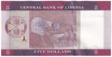 Libéria 2016. 5$ "AA 9370430" T:UNC 
Liberia 2016. 5 Dollars "AA 9370430" C:UNC...