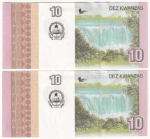Angola 2012. 10K (2x) sorszámkövetők T:I 
Angola 2012. 10 Kwanzas (2x) consecutive serials C:UNC