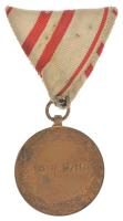Ausztria 1932. "Osztrák Háborús Emlékérem" bronz kitüntetés mellszalagon T:AU patina, vise...