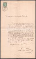 1893 Bp., a m. kir. igazságügyminisztérium által kiállított kinevezés / fizetési besorolás, Szabó Bé...