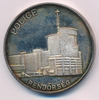 2000. "Rendőrség" kétoldalas ezüstözött fém naptárérem (42,5mm) T:AU (PP) kis patina Adamo BP50