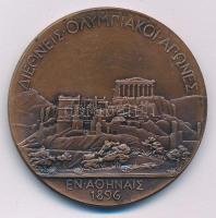 ~1996. Az 1896-os Olimpiai díjérem modern bronz replikája "KÓPIA" jelzéssel (42mm) T:AU