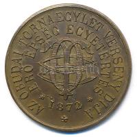 ~1930-1940. "Az Óbudai Tornaegylet Verseny Dija - 1872" kétoldalas bronz díjérem (30mm) T:...