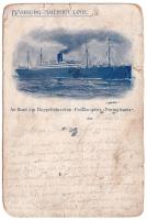 1903 Hamburg-Amerika Linie. An Bord des Doppelschrauben-Postdampfers Pennsylvania / SS Pennsylvania transatlantic liner (szakadások / tears)
