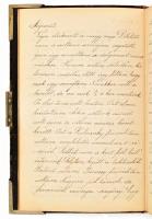 1919-1927 Tinédzser lány naplója, szép kézírásos feljegyzések, korabeli, rendkívül dekoratív, fémver...