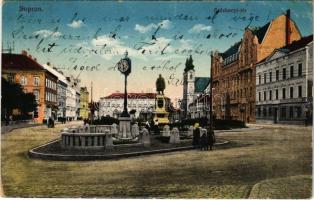 1914 Sopron, Széchenyi tér, óra. Piri Dániel kiadása (Rb)