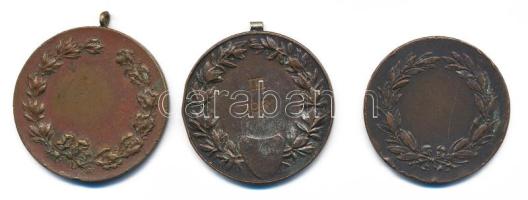 ~1930-1940. 3db klf díjérem, közte "Szakmaközi Sakk Csapatbajnokság" bronz díjérem (38mm) ...