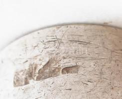 Ezüst(Ag) nyaklánc medállal, jelzés nélkül, h: 46 cm, bruttó: 13,8 g