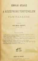 1889-1902 Helmár Ágost: 2 db iskolai atlasz (egybekötve): Iskolai atlasz az ókori történelem tanítás...