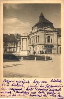 1933 Szigetvár, Városháza, Hősök szobor, Szalay és Vörös üzlete. photo - Gianone Jenő levele feleségének (fl)