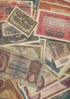 79 db klf magyar bankjegy korona-, pengő-, forint-időszakból jobbakkal, Adamovszky-katalógus alapján rendezve, variánsokkal T:II,II/III,III