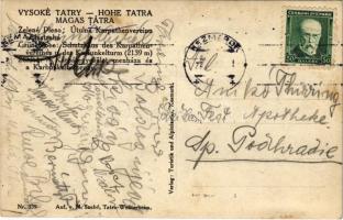 Tátra, Magas-Tátra, Vysoké Tatry; Zelené pleso a Karfunklovou vezí / Zöld-tó, Karbunkulus-torony, me...