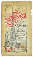 cca 1900-1910 Wien aus der Vogelschau / Bécs grafikus térképe, A. Hartleben's Verlag - G. Freyt...