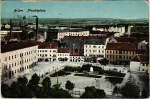 1928 Brno, Brünn; Mendelplatz / square (worn corrners)