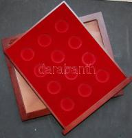 Dekoratív éremtartó tálca, 12 férőhellyel, 40mm átmérőjű érmékhez