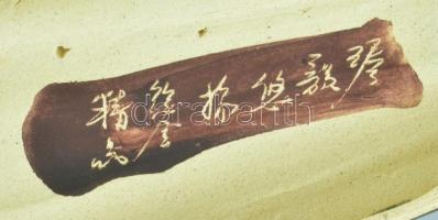 Hátfázó nő, régi kínai porcelán szobor, húrjai sérültek, a porcelán rész hibátlan. Masszába pecsétel...