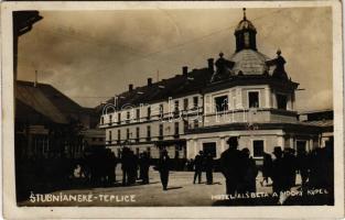 1928 Stubnyafürdő, Túróchévíz, Stubnianske Teplice, Turcianske Teplice; Hotel Alsbeta a Modry Kúpel / szálloda, Zöld tükör fürdő, étterem / hotel and spa (fl)